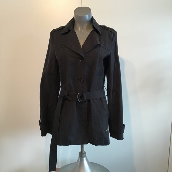 Esprit Mid Length Single Breasted Belted Trench Coat Size S - Picture 1 of 14